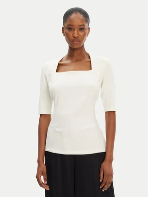 BOSS Bluzka Egamma 50541894 Écru Slim Fit