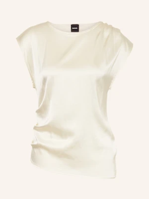 Boss Bluzka Etoga Z Mieszanki Materiałów weiss
