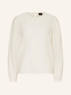 Boss Bluzka Irenne Z Dodatkiem Jedwabiu weiss