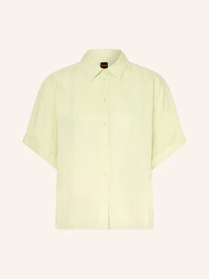 Boss Bluzka Koszulowa Bisenas Z Lnu gruen