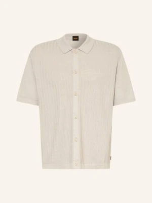 Boss Bluzka Z Dzianiny Amicino Comfort Fit Z Lnem grau