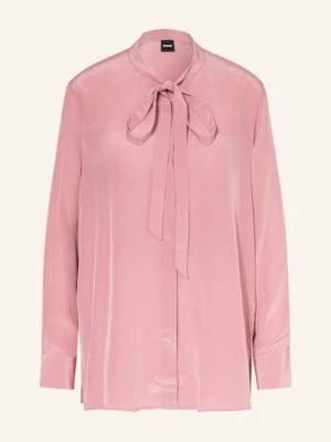 Boss Bluzka Z Wiązaniem Pod Szyją Bryon Z Jedwabiu rosa