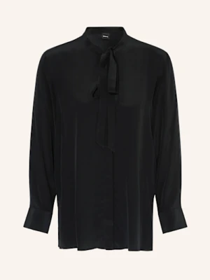 Boss Bluzka Z Wiązaniem Pod Szyją Bryon Z Jedwabiu schwarz