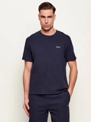 BOSS BLACK T-shirt Waffle | Regular Fit granatowy