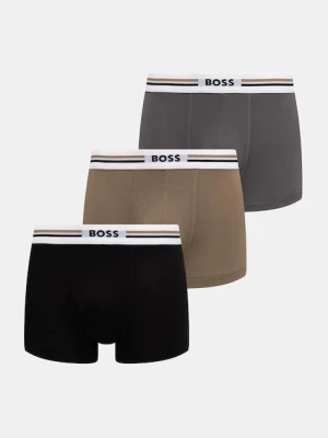 BOSS bokserki dopasowane męskie z wiskozą Trunk 3P Revive 3-pack czarny