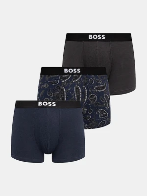 BOSS bokserki 3-pack męskie kolor czarny 50549856
