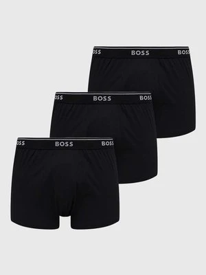 BOSS bokserki bawełniane 3-pack kolor czarny