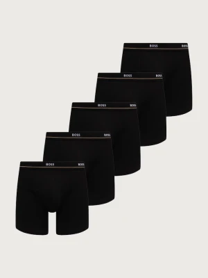 BOSS bokserki dopasowane męskie bawełniane z elastanem BoxerBr 5P Essential 5-pack czarny