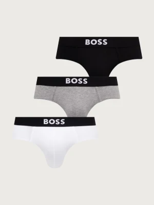 BOSS bokserki dopasowane męskie bawełniane z elastanem HipBr 3-pack czarny