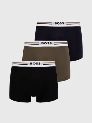 BOSS bokserki dopasowane męskie z wiskozą Trunk 3P Revive 3-pack czarny