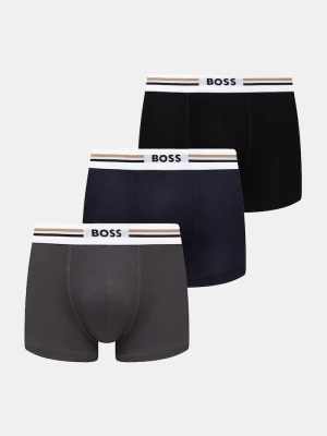 BOSS bokserki dopasowane męskie z wiskozą Trunk 3P Revive 3-pack czarny