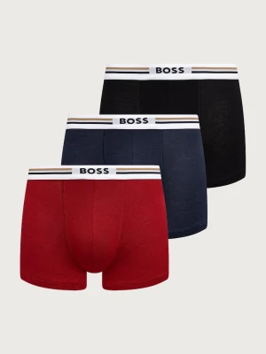 BOSS bokserki dopasowane męskie z wiskozą Trunk 3P Revive 3-pack czerwony