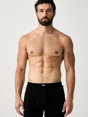 BOSS bokserki męskie bawełniane z elastanem 2P Jersey Boxer 2-pack czarny