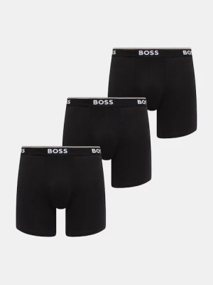BOSS bokserki męskie bawełniane z elastanem 3-pack czarny