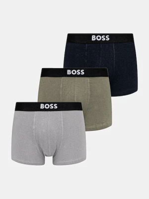 BOSS bokserki męskie bawełniane z elastanem Trunk 3P BOSS ONE 3-pack czarny