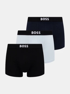 BOSS bokserki męskie bawełniane z elastanem Trunk 3P BOSS ONE 3-pack turkusowy