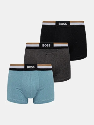BOSS bokserki męskie z bawełną Trunk 3P Motion 3-pack czarny