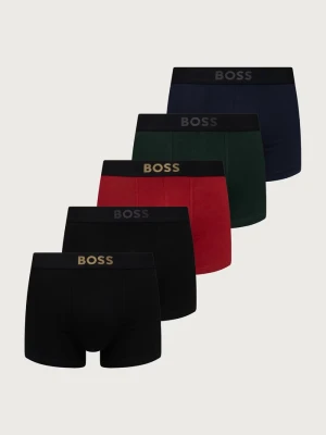 BOSS bokserki męskie z bawełną Trunk 5P MetalLogo G 5-pack czarny