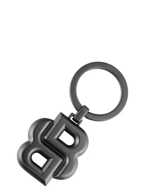 BOSS brelok do kluczy Double B Matt Gun kolor szary