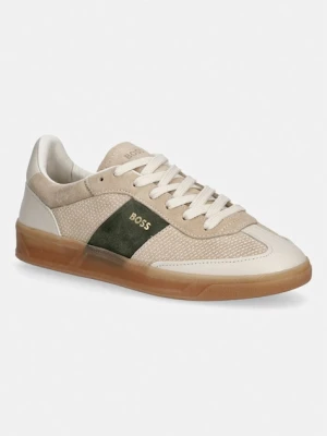 BOSS Brenta sneakersy damskie skórzane beżowy