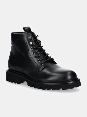 BOSS buty skórzane Julyo męskie kolor czarny 50529274