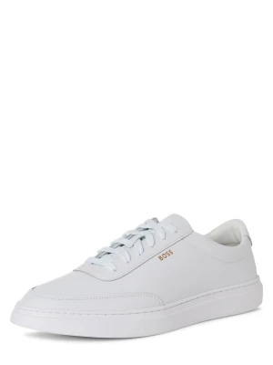 BOSS Buty treningowe - Kieran_Tenn Mężczyźni skóra biały jednolity,