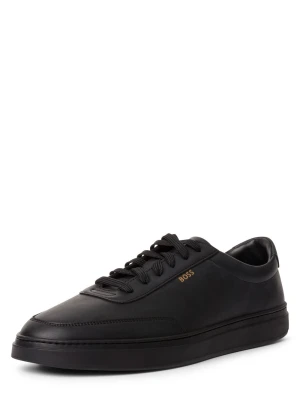 BOSS Buty treningowe - Kieran_Tenn Mężczyźni skóra czarny jednolity,