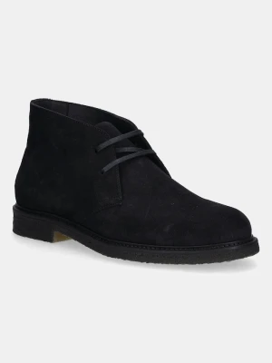 BOSS buty zamszowe Kope granatowy