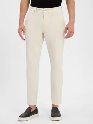 BOSS Chino - Kaiton Mężczyźni Bawełna beżowy|biały jednolity,