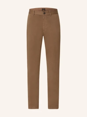 Boss Chinosy Chino Slim Fit braun BRĄZOWY