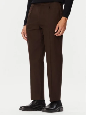 BOSS Chinosy H-Perino 50572014 Brązowy ciemny Tapered Fit
