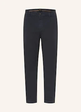Boss Chinosy Pleated Relaxed Tapered Fit blau