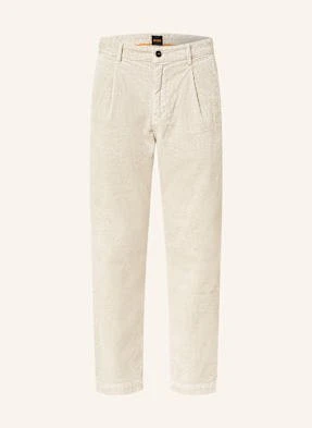 Boss Chinosy Ze Sztruksu Shyne Slim Fit Ze Skróconymi Nogawkami beige