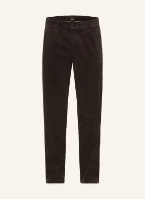 Boss Chinosy Ze Sztruksu Tapered Fit schwarz