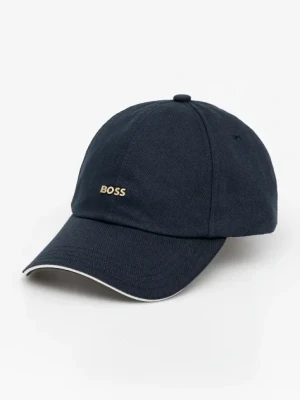 BOSS czapka z daszkiem bawełniana kolor granatowy 50533367