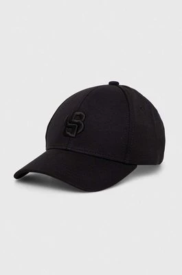 BOSS czapka z daszkiem kolor czarny z aplikacją 50514038