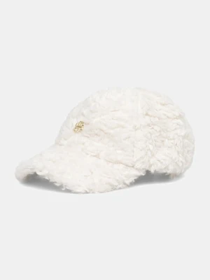 BOSS czapka z daszkiem z domieszką wełny kolor biały 50554578