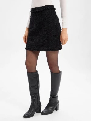 BOSS Damska spódnica mini z zawartością wełny dziewiczej - Vokila Kobiety czarny jednolity,
