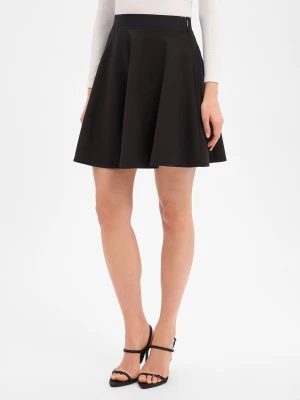 BOSS Damska spódnica z dżerseju - Vetira Kobiety Dżersej czarny jednolity,