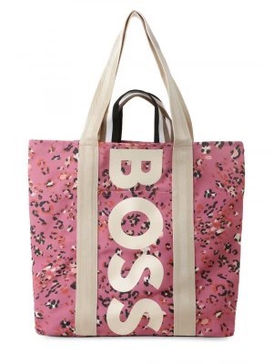 BOSS Damska torba shopper Kobiety beżowy|wyrazisty róż wzorzysty,