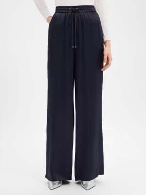BOSS Damskie spodnie materiałowe - Tavati Kobiety wiskoza niebieski jednolity,