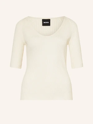 Boss Dzianinowa Koszulka Falonka weiss