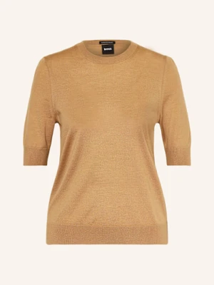 Boss Dzianinowa Koszulka Farbella beige