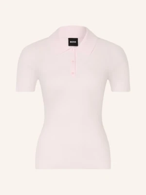 Boss Dzianinowa Koszulka Polo Feskus rosa
