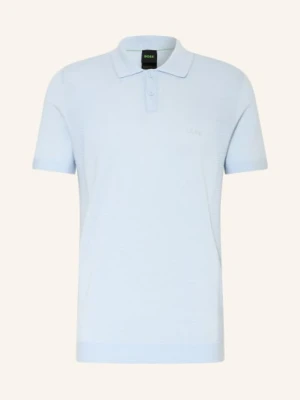Boss Dzianinowa Koszulka Polo Momentum Lite  Regular Fit blau