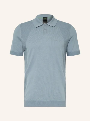 Boss Dzianinowa Koszulka Polo Momentum Lite Regular Fit blau SZARY