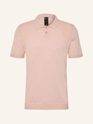 Boss Dzianinowa Koszulka Polo Momentum Lite Regular Fit orange