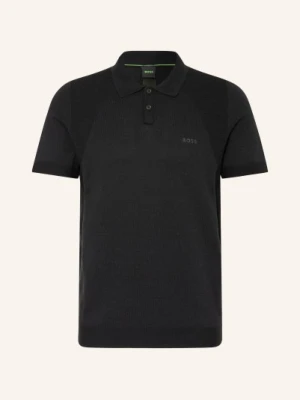 Boss Dzianinowa Koszulka Polo Momentum Lite  Regular Fit schwarz