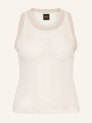 Boss Dzianinowy Top Ecela weiss