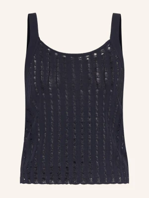 Boss Dzianinowy Top Fotaras blau GRANATOWY